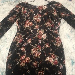 Black velvet flower dress!